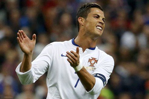 Cristiano Ronaldo reaction after missing a chance to score in France vs Portugal