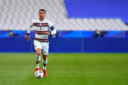 Cristiano Ronaldo wearing the new Portuguese shirt in 2020