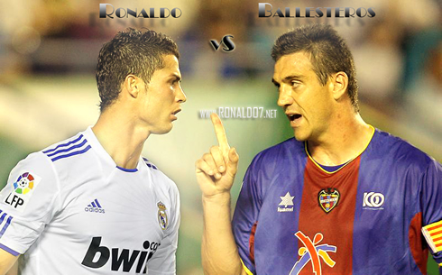 Cristiano Ronaldo vs Sergio Ballesteros, Levante vs Real Madrid poster and wallpaper for 2012-2013