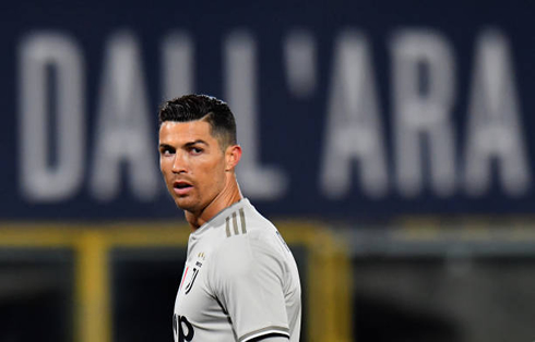 Cristiano Ronaldo playing in Bologna for Juventus