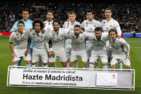Cristiano Ronaldo in Real Madrid starting eleven against Betis, in March of 2017