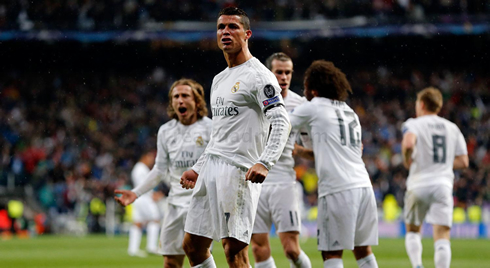 Cristiano Ronaldo showing his determination and fighting attitude, in Real Madrid 2016 Champions League campaign