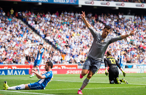 Cristiano Ronaldo scores five goals in Espanyol vs Real Madrid, for La Liga 2015-16