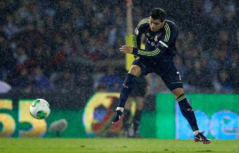 Cristiano Ronaldo powerful right foot shot, in Real Madrid 2012-2013