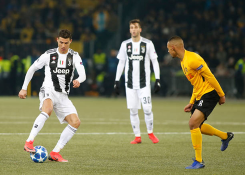 Cristiano Ronaldo in Young Boys vs Juventus in 2018-19