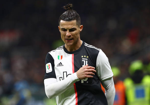 Cristiano Ronaldo upset with Juventus result in San Siro, against AC Milan