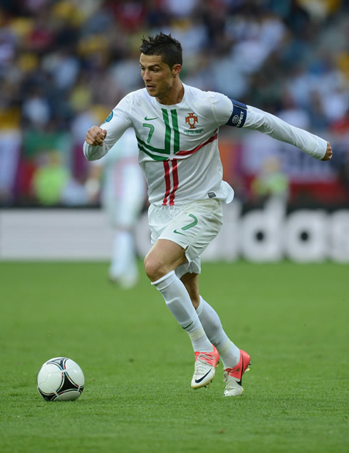 Cristiano Ronaldo in action for Portugal in the EURO 2012
