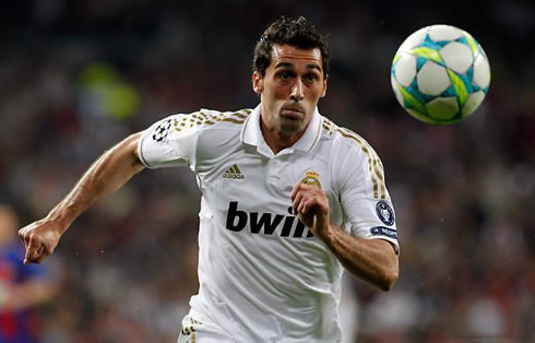 Alvaro Arbeloa chasing a UEFA Champions League ball