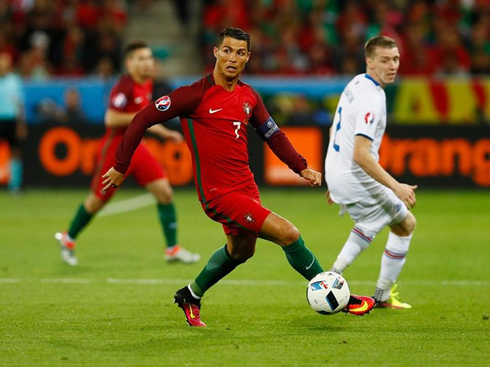 Cristiano Ronaldo leading Portugal attack in their opening EURO 2016 game against Iceland