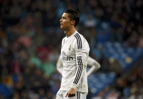 Cristiano Ronaldo looking upset after Real Madrid's elimination against Atletico