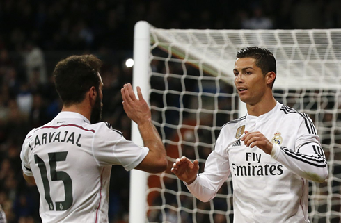 Cristiano Ronaldo and Dani Carvajal, in Real Madrid 2015