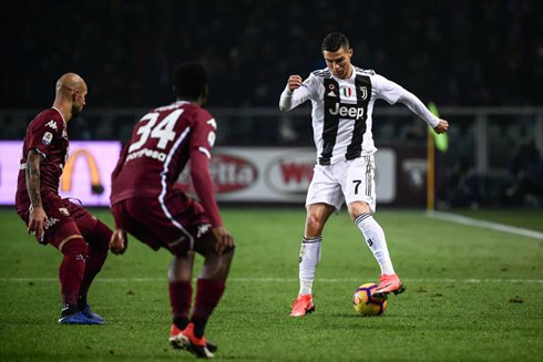 Cristiano Ronaldo backheel touch in Torino vs Juventus