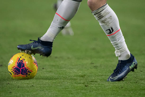Cristiano Ronaldo boots in a Juventus game in 2019