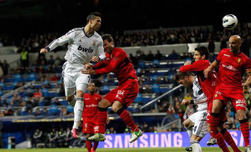 Cristiano Ronaldo header goal in Real Madrid 5-2 Mallorca, in La Liga 2013