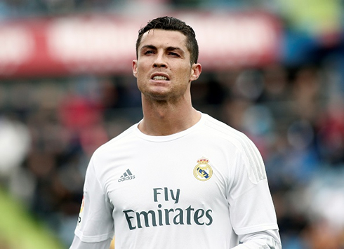 Cristiano Ronaldo looking tired and exhausted during a game for Real Madrid in 2016
