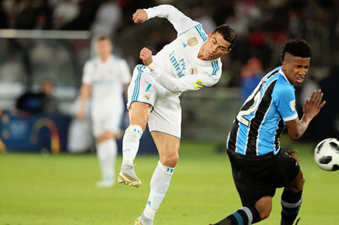 Cristiano Ronaldo right foot strike in Real Madrid 1-0 Gremio for the FIFA Club World Cup Final in 2017