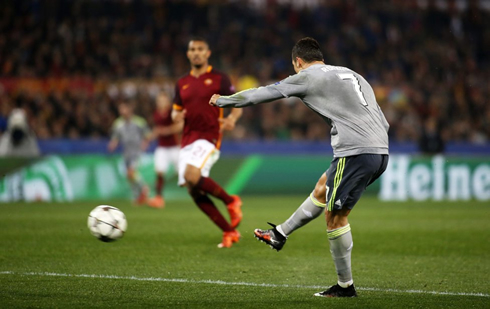 Cristiano Ronaldo right-foot strike that broke the deadlock in Rome, in the UEFA Champions League 2016