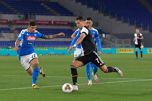 Cristiano Ronaldo left foot cross in Napoli 0-0 Juventus