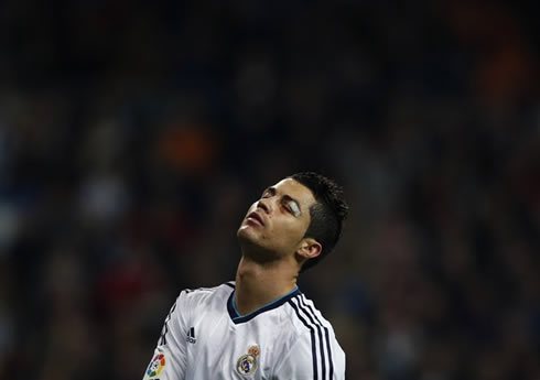 Cristiano Ronaldo frustration in Real Madrid, with his eye injury still looking very nasty