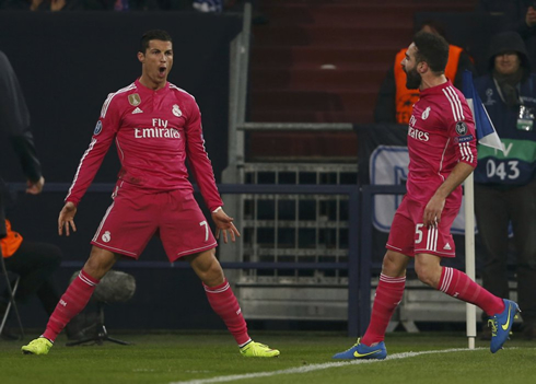 Cristiano Ronaldo scores again and celebrates in style at the Veltins Arena