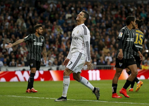Cristiano Ronaldo reaction after missing a penalty-kick for Real Madrid in 2015