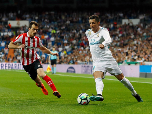 Cristiano Ronaldo cutting inside in Real Madrid 1-1 Athletic Bilbao