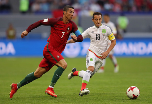 Cristiano Ronaldo in action in Portugal vs Mexico in 2017