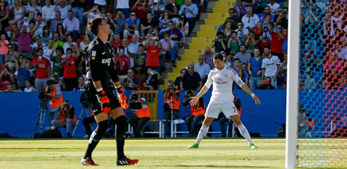 Cristiano Ronaldo celebrations in Levante's stadium, in another fixture for the Spanish League 2014-15