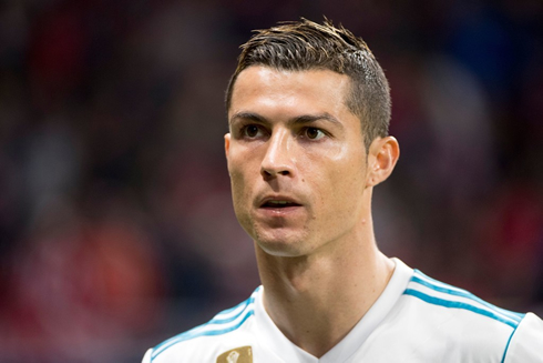 Cristiano Ronaldo haircut in November of 2017, during Real Madrid visit to the Wanda Metropolitano