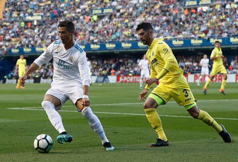 Cristiano Ronaldo escaping his marking in Villarreal 2-2 Real Madrid