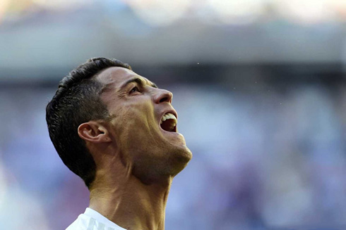 Cristiano Ronaldo showing his fury and rage