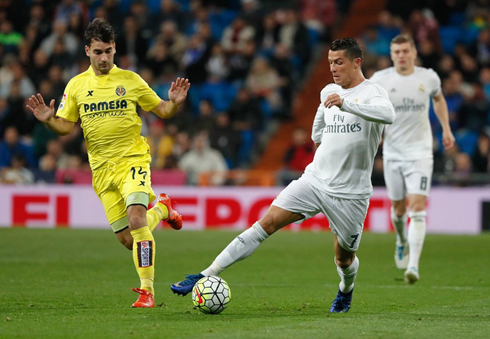Cristiano Ronaldo in action in Real Madrid 3-0 Villarreal, in La Liga 2016