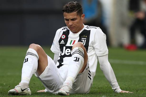 Cristiano Ronaldo tired in a Juventus game in Italy