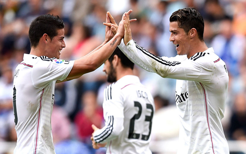 Cristiano Ronaldo and Chicharito in Real Madrid 2014-2015