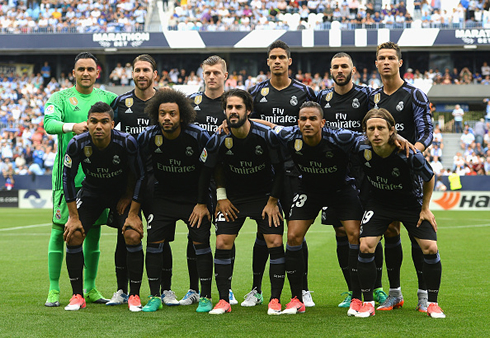 Real Madrid starting lineup vs Malaga in La Liga last fixture of the 2016-17 season