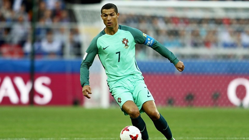 Cristiano Ronaldo in action in a FIFA Confederations Cup fixture in 2017