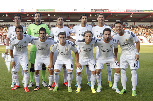 Real Madrid first line-up against Bournemouth, for the 2013-2014 season
