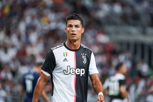 Cristiano Ronaldo in action in Juventus pre-season in 2019-2020