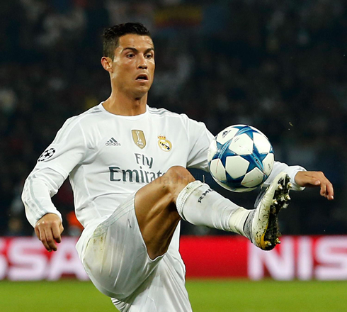 Cristiano Ronaldo and his ball control skills in the Champions League