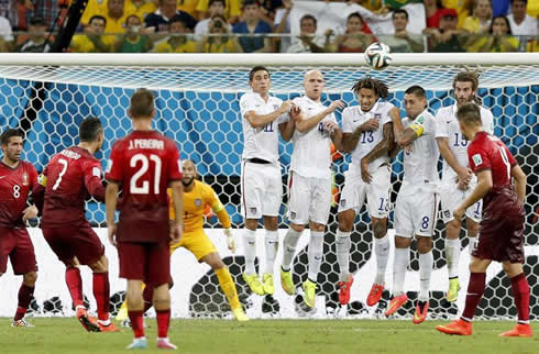 Cristiano Ronaldo free-kick in Portugal vs USA at the FIFA World Cup 2014
