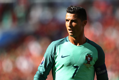Cristiano Ronaldo with Portugal second jersey in the EURO 2016