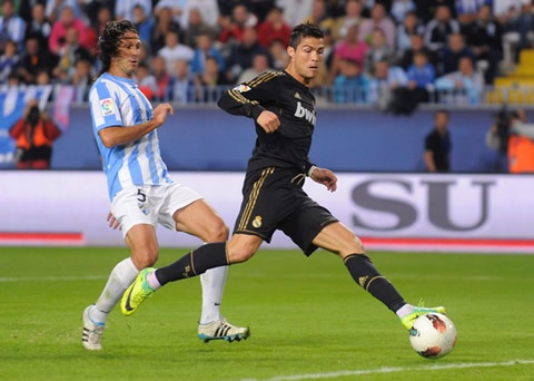 Cristiano Ronaldo left-foot finishing touch against Malaga