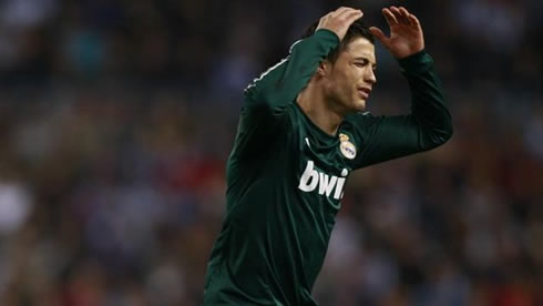 Cristiano Ronaldo despair and frustration in a game for Real Madrid in 2012-2013