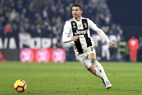 Cristiano Ronaldo playing for Juventus in 2018