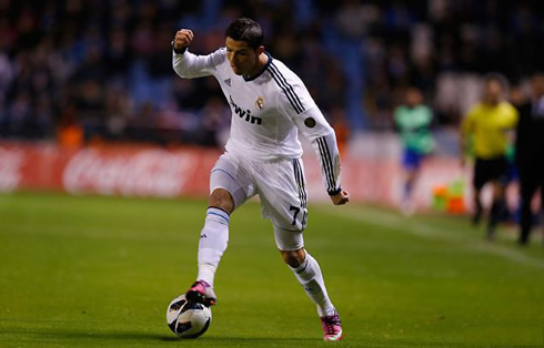 Cristiano Ronaldo showing off his skills, in Deportivo vs Real Madrid for La Liga 2013