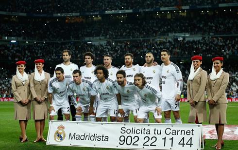 Real Madrid starting eleven in the first Clasico of 2014 against Barcelona