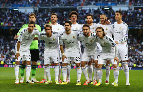 Real Madrid starting line-up against Bayern Munich, in the Champions League semi-finals 1st leg, in 2014