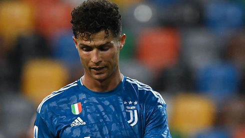 Cristiano Ronaldo sad face in Udinese 2-1 Juventus