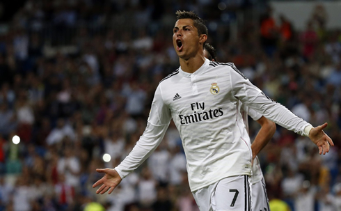 Cristiano Ronaldo running wild in celebrations across the Santiago Bernabéu