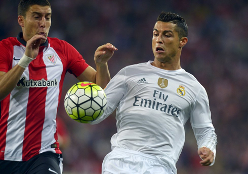 Cristiano Ronaldo in Athletic Bilbao vs Real Madrid for the Spanish League 2015-16